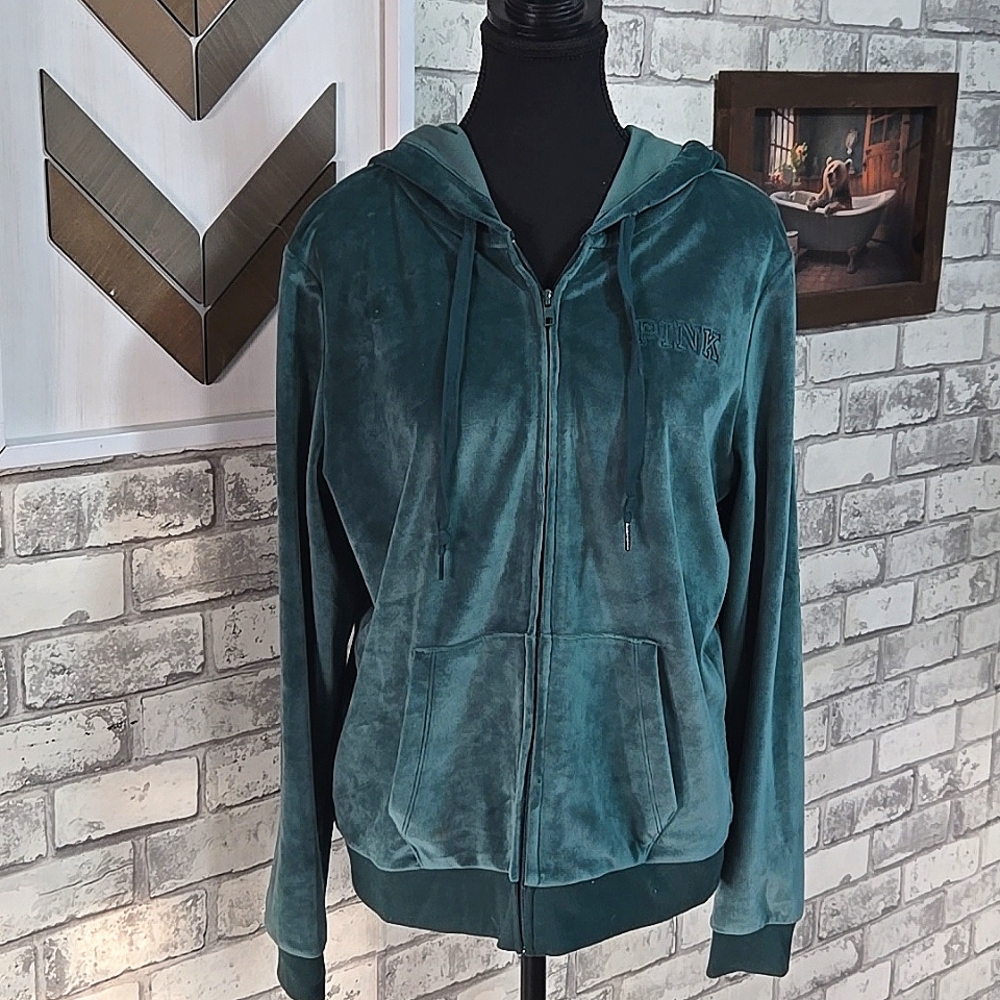 Velvet zip up hoodie